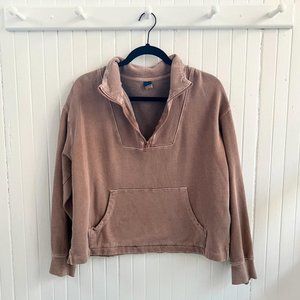 Vintage Old Navy Mock-Neck Quarter-Zip Fleece Sweatshirt Size L